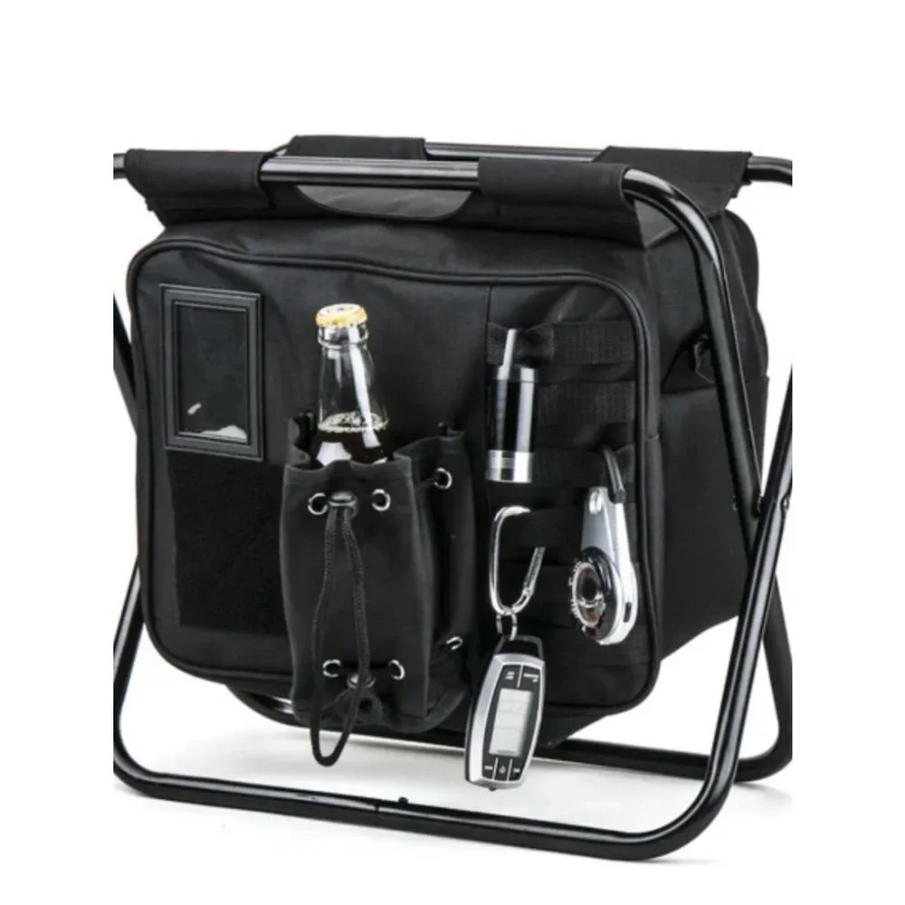 Mercedes Black Men’s Basecamp Cooler Bag with Integrated Foldable Stool